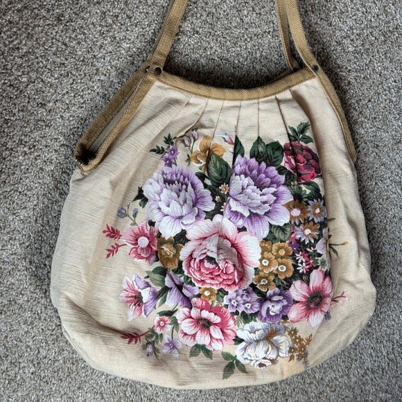 Fabric /canvas bag with flowers ✨ - Picture 3 of 6